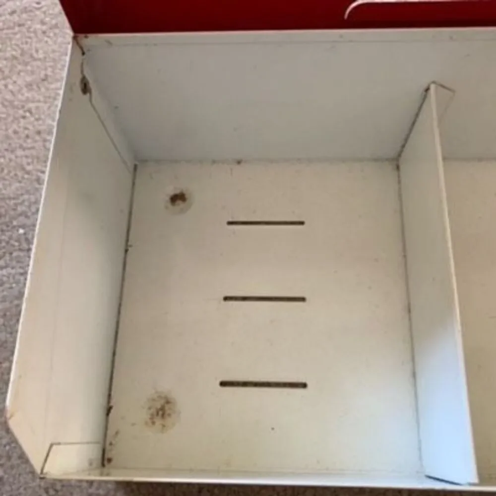 The American Home Menu Maker Vintage Metal Recipe Case